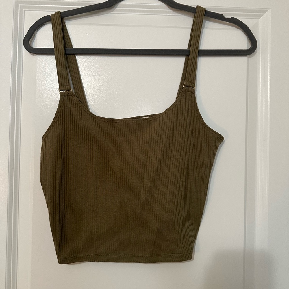 Me to We Green Tank with Gold Strap Buckles